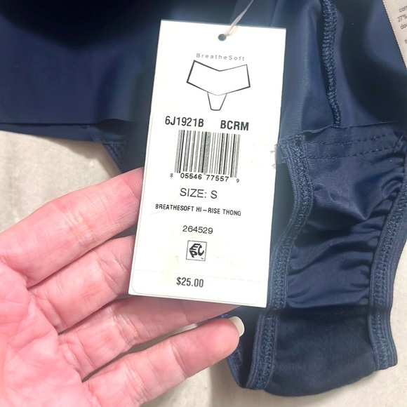 ⭐️NWT,HANKY PANK, BREATHESOFT HI-RISE THONG, Navy Blue, Size Small - Picture 10 of 14